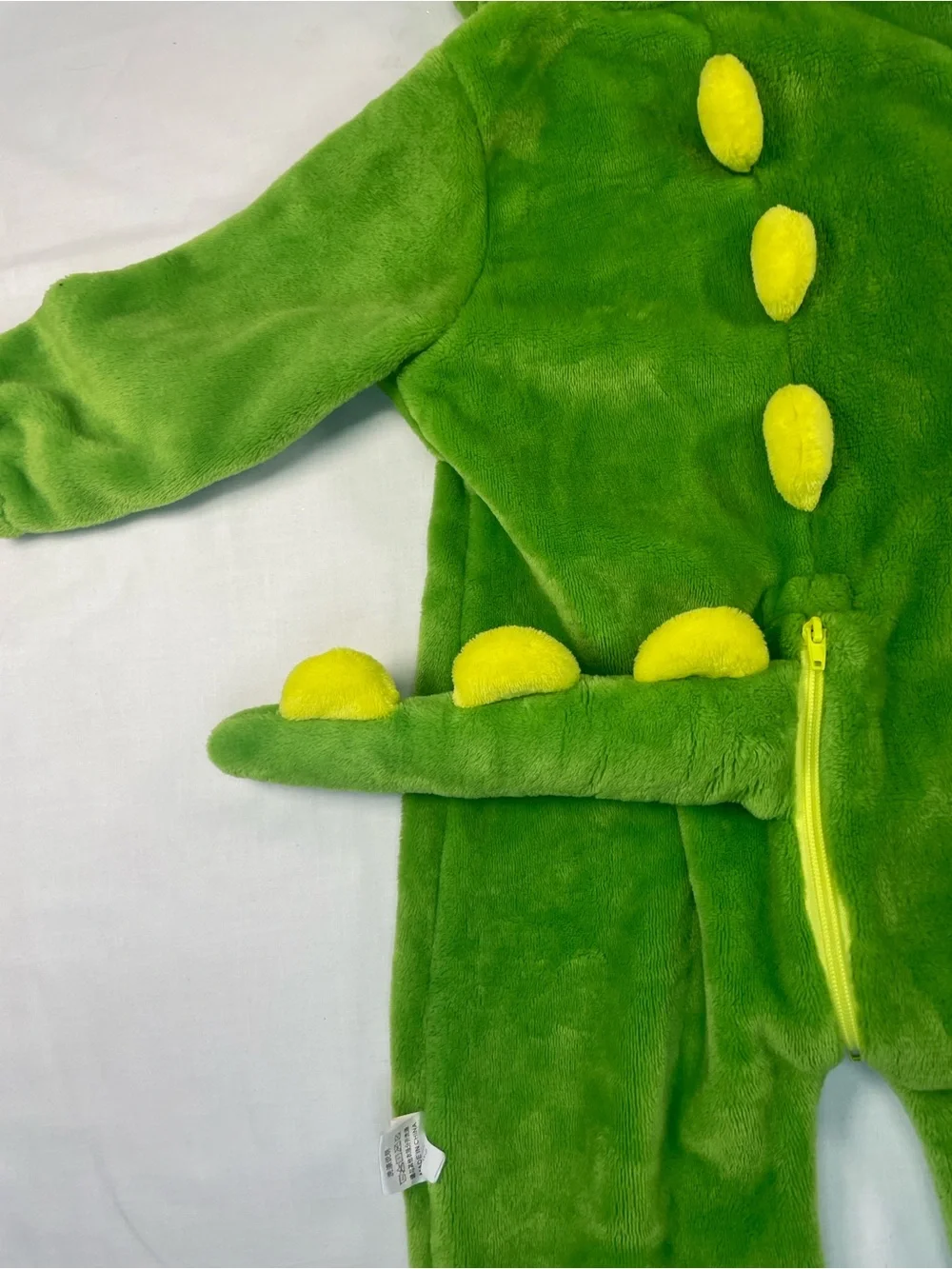 Toddler Dinosaur one piece fleece costume cuffs tail